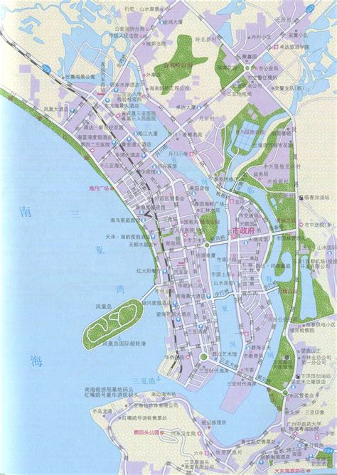 三亚市区详细地图