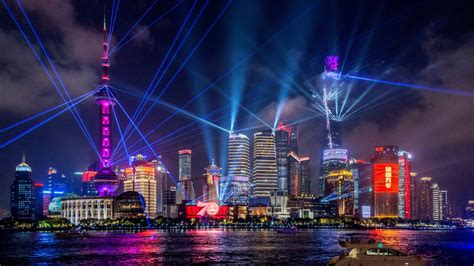 上海外滩灯光秀横版