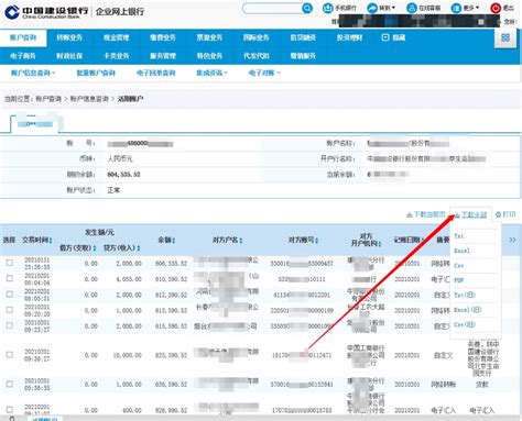 上海银行网银如何导出公司流水
