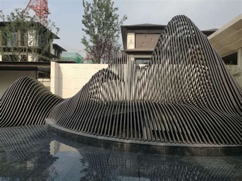 不锈钢水景装饰假山雕塑艺术造型