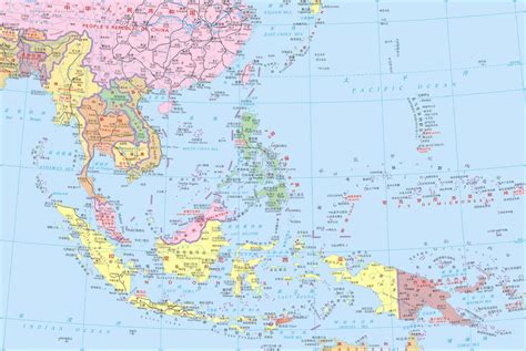 东南亚国家地图中文版全图