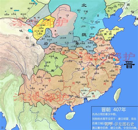 东晋十六国地图全图