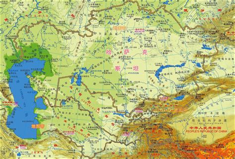 中亚地图高清版大图