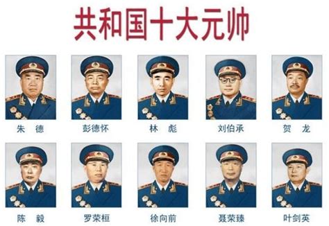 中国上将大将名单