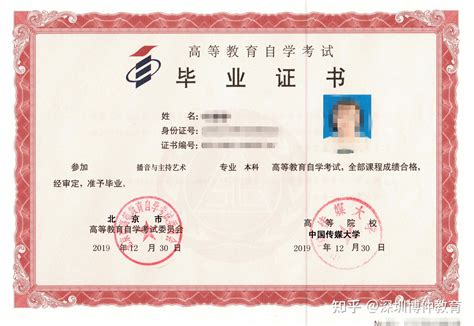 中国传媒大学自考毕业证图片