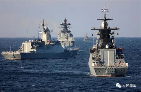 中国俄海军大规模演习