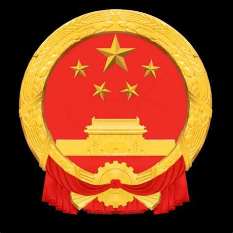 中国国徽高清息屏图纯黑底