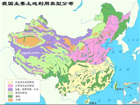 中国土地资源南北分布比例