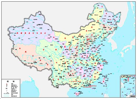 中国城市分布地图