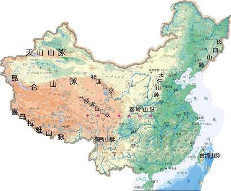 中国山脉图高清版大图