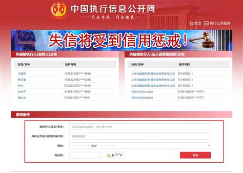 中国法院执行信息公开网
