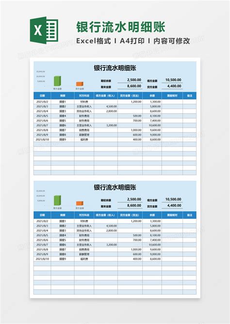 中国银行交易流水模板免费下载