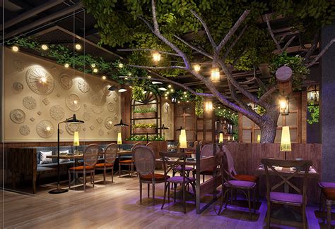 主题餐厅装修设计绿植北京