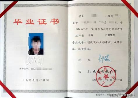 云南民族大学毕业证学位证图片