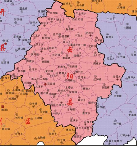 云阳县行政区划地图