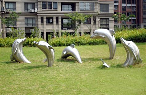 公园水景动物不锈钢雕塑小品