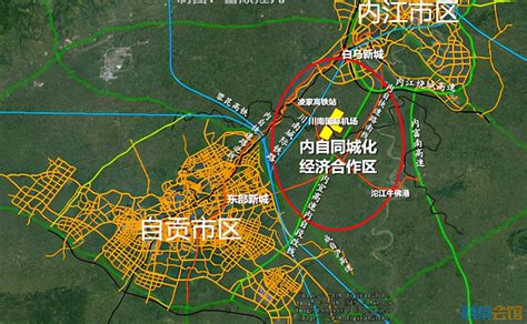 内江自贡同城快速通道图