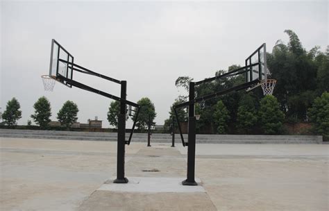 农村篮球架自制图片