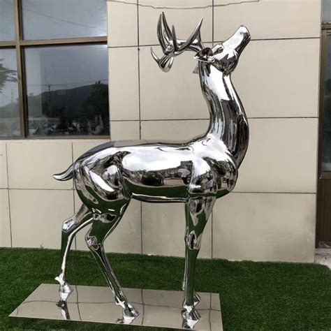 创意金属雕塑不锈钢鹿