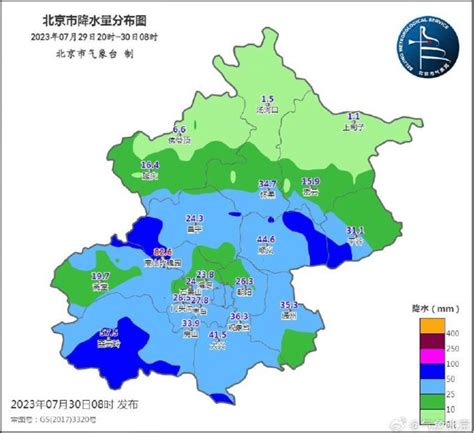 北京暴雨预警路线