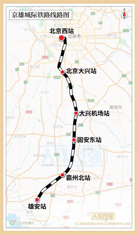 北京通往雄安新区的高铁