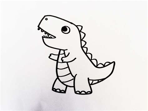 可爱恐龙简笔画