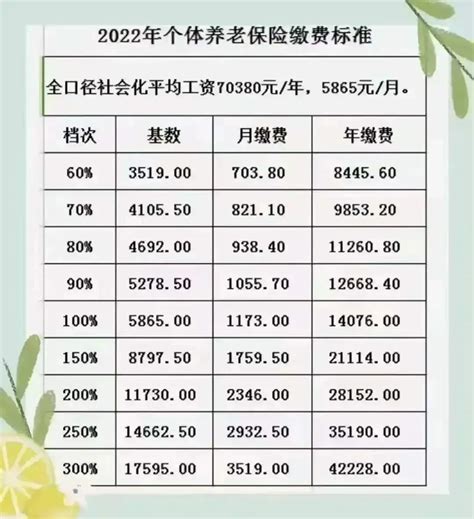 台州个人养老保险缴费标准