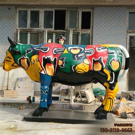 吉林玻璃钢牛动物雕塑艺术小品