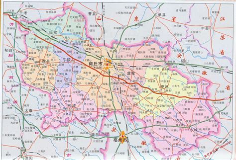 商丘周边县城地图