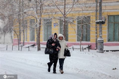 基辅市迎来大降雪