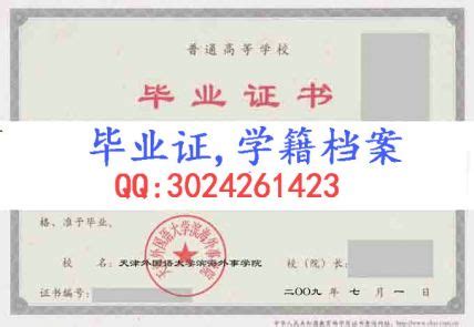 天津外国语滨海学院毕业证书