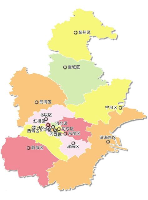 天津辖区地图