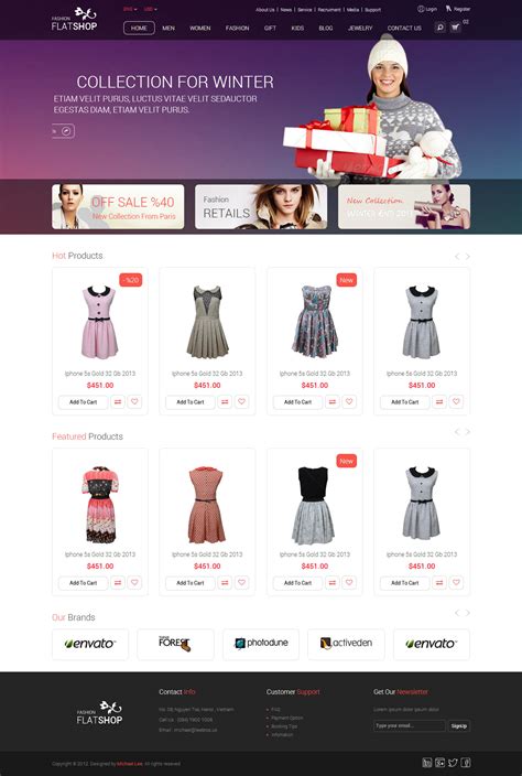 女性购物网页设计图