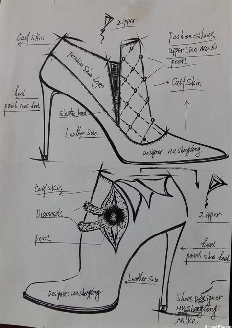 女鞋设计手稿模板