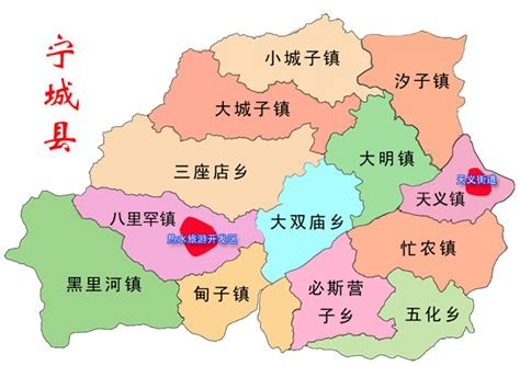 宁城县地图 行政区域