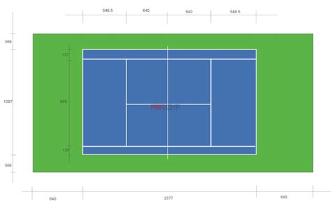 室外网球场地标准尺寸