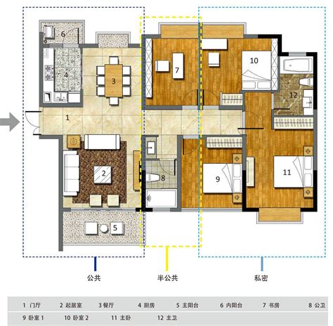 家庭起居室平面设计图