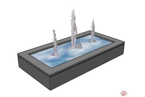 小型室内水景喷泉长方形