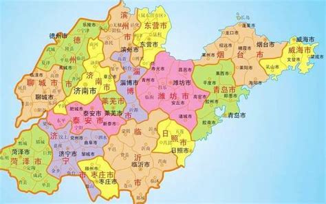 山东省县级区划地图