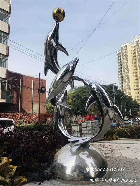 广东304不锈钢海豚雕塑艺术造型