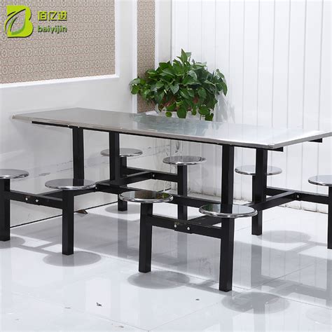 广州不锈钢连体餐桌椅生产厂家