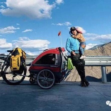 广州男人带着四岁女儿骑车去西藏