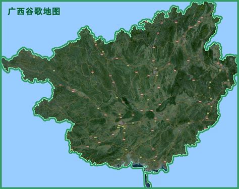 广西卫星地图县镇村庄