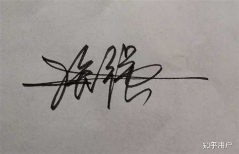 张强写的艺术签名
