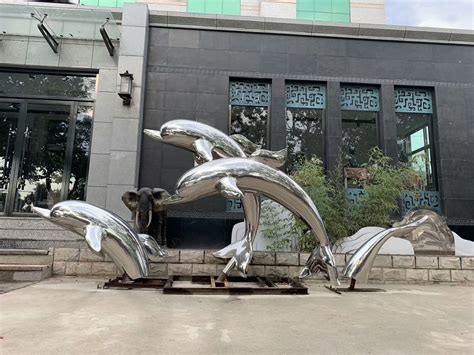 张掖不锈钢海豚雕塑