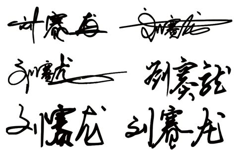 张龙连笔签名设计
