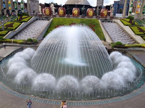 很漂亮的碧桂园喷泉