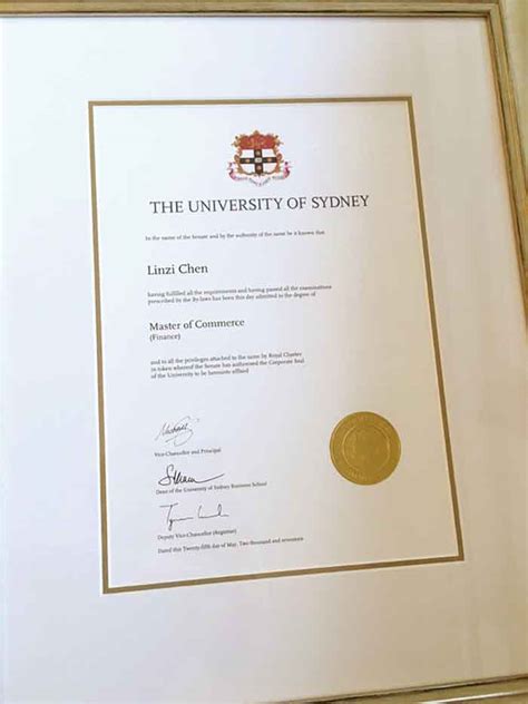悉尼大学学位证照片
