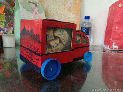 手工制作用旧纸盒做简单小汽车