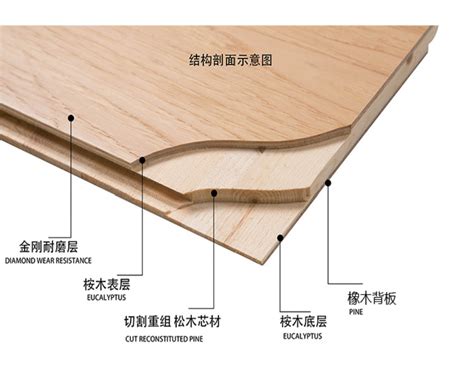 新三层实木地板结构图